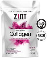 Zint Collagen Peptides Powder (32 oz): Paleo-Friendly, Keto-Certified, Grass-Fed Hydrolyzed Collagen Protein Supplement - Unflavored, Non GMO