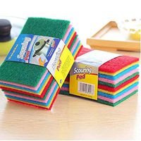 Dozenla 10Pcs Dish Pan Washing Cleaning Sponge Brush Scrubber Dishcloth Cleaner Tool