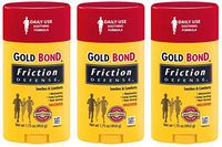 Gold Bond Friction Defense - Unscented - Daily Use - Net Wt. 1.75 OZ (49.6 g) Per Stick - Pack of 3 Sticks