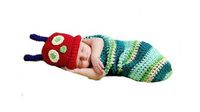 Matissa, Baby Photography Prop (Caterpillar) Newborn Baby Girl Boy Crochet Knit Costume Photo Photography Prop Hats Outfits