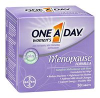 One A Day Women's Menopause Multivitamin with Vitamin A, Vitamin C, Vitamin D, Vitamin E and Zinc for Immune Health Support*, Biotin, B6, B12, & Soybean Isoflavones to Reduce Hot Flashes, 50 Count