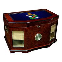 Large Premium Desktop Humidor - Glass Top -US Army 75th Ranger Regiment (Airborne) COA