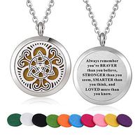 WPFdesign Stainless Steel Totem Aroma Therapy Aromatherapy Essential Oil Diffuser Necklace Locket Pendant (Style 16)