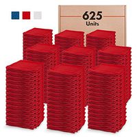 Wholesale Bulk Red Shop Towels (625 Units) - 14 x 14 100% Cotton - Route Ready Industrial Quality Commercial Auto Mechanic Car Wash - Clean, Absorbent, Reusable