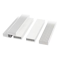 uxcell a14111400ux0242 5 Pcs Silver Tone Aluminium Radiator Heatsink Heat Sink 100x25x10mm (Pack of 5)