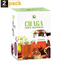 Chaga Mushroom Tea (20 Tea Bags) - 100% Wild Harvested Chaga [ 2 PACK ], Herbal Tea Premium Antioxidant Booster, Healthy Detox, Natural Immune System Support Anti-Inflammation by Natura Remixa