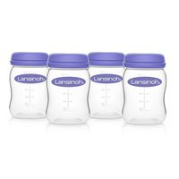 Lansinoh Breastmilk Storage Breast Pump Bottles, 4 count