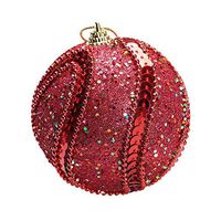 Becoler Store 8cm Christmas Hanging Ornament Glitter Tree Balls for Holiday Wedding Party Decoration