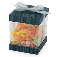 Blue Windowed Gift Box | Quantity: 48 | Width: 4"