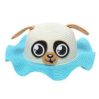 Meidexian888 Sun Protection Hats, Kids Baby Hat Cap Children Breathable Cartoon Hat Ears Straw (Blue)