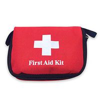 SUPOW First Aid Kit, Small Emergency Medical Survival Bag Travel Medical Nylon Rescue Package for Hiking, Backpacking, Camping, Travel, Car & Cycling.(Red)