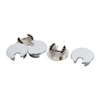 Home Mart Wiring hole cap Round type cable hole cover Metal silver tone cable hole cover 35 mm diameter
