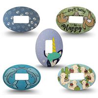 ExpressionMed - Adhesive Patch for Dexcom g5 (5-Pack) - Pre-Cut, Waterproof, Non-Fraying CGM Tape (Animal Lovers)
