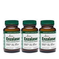 Master Supplements Enzalase (3 Pack) - 50 Vegan Capsules - Probiotic Compatible Enzyme Supplement, Provides Digestive Boost, Gas and Bloating Relief - Gluten Free - 50 Servings