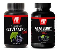 antioxidant Diet - RESVERATROL - ACAI Berry - Combo - acai Immune Booster - (2 Bottles Combo)