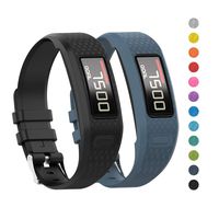 iBREK for Garmin Vivofit 1/2 Bands,Adjustable Watch Bands Replacement with Buckle for Women Men Small Large (No Tracker)-L/Black&Slate