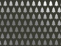 Metallic Christmas Gift Wrap Paper - Silver Trees - 30 inches x 50 feet