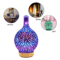 3D Essential Oil Diffuser Cool Mist Humidifier Ultrasonic Aromatherapy Diffuser with 7 Color Changing LEDs Night Light,Waterless Auto-Off for Home,Office,Yoga,Baby,Sleep,Gift