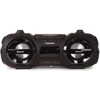 Toshiba Wireless Bluetooth Boombox Speaker: Portable CD Boom Box with FM Radio, Remote & LED Lights