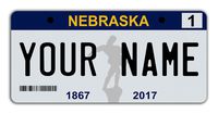 BleuReign Personalize Your Own 2017 Nebraska State License Plate Bicycle Bike Stroller Children's Toy Car 3"x6" License Plate Tag
