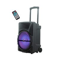 Pyle Wireless Portable PA Speaker System - 800W High Powered Bluetooth Compatible Indoor & Outdoor DJ Sound Stereo Loudspeaker w/USB SD MP3 AUX 3.5mm Input, Flashing Party Light & FM Radio-PPHP1244B