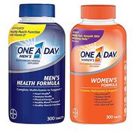 One A Day Men's and Women's Complete MultiVitamin MultiMineral Supplement Bundle Package (300 Tablets) Pack of 2