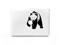 Funny Bear Taking Logo Grizzly Black Grabbing Logo Laptop Sticker For MacBook Pro