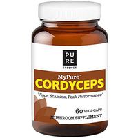 MyPure Cordyceps Organic Mushroom Supplement by Pure Essence - 100% Real Mushroom Extract for Immune System Support, Combat Stress, Build Energy - 60 Caps