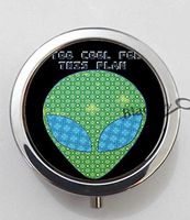 BlackKey Too Cool For This Planet 3-Compartment Decorative Pocket Gift Box Case Organizer for Pill, Color 1 -1208