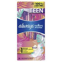 Always Totally Teen Radiant Infinity Pads 28 Count