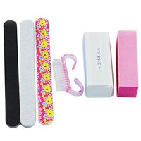 6pcs/set Nail Art Buffer File Block Brush Medicure Pedicure Buffing Sanding Polish DIY Nails Beauty Tools