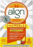 Align Probiotic Strawberry Banana Smoothie Chewables 24 Count per Pack (4 Pack)