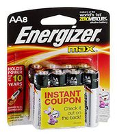 Energizer Alkaline Batteries Size Aa 1.5 V Pack / 8