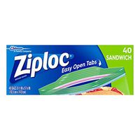 Ziploc Sandwich Bags, Easy Open Tabs, 40 Count