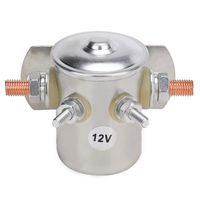 12V Continuous Duty Solenoid Replace 24059-BP Insulated SPST Relay for Golf Carts Snowblower Winch Marine RV Yamaha Motorhome Mower Hydraulic Johnson ATV 4 Terminals Working Current 85A Max 200A