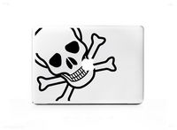 Skull Crossbones Sideways Sticker Decal For MacBook Pro