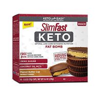 Slimfast Keto Peanut Butter Cup Fat Bomb 0.59 oz 14 per Box (4 Boxes)