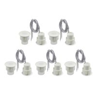 BNYZWOT Recessed Door Contacts NC Security Alarm Window Sensors With Magnetic Reed Switch. 3⁄4 Inch Door Contact Position Switches DCS Work with All Access Control and Burglar Alarm Systems White 5pcs