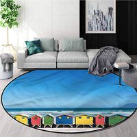 RUGSMAT Travel Art Deco Pattern Non-Slip Round Area Rug,Cape Town South Africa Pattern Floor Seat Pad Home Decorative Indoor Round-71