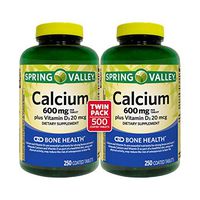 Spring Valley - Calcium 600 mg with Vitamin D3, Twin Pack, 250 Tablets each pack