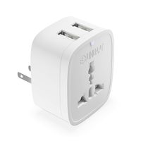 Europe to US Plug Adapter with 2 USB Outlet, Unidapt American USB Wall Charger, EU Australia China UK Europe to USA Canada Mexico Japan Travel Plug Socket Adapter (Type A/B)