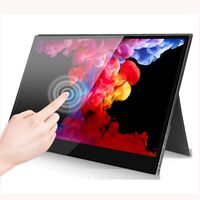 SIBOLAN S23a 13.3 inch 4K 3840×2160 HDR USB Type C Touchscreen Gaming Portable Monitor with Dual HDMI Mini Input 4mm Ultra Slim Compatible with Switch/PS4/Smart Phone/PC with Leather Case