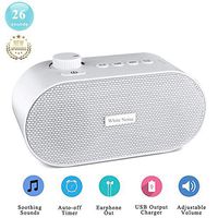 BEREST A1 White Noise Machine for Sleeping, Portable Sleep Sound Therapy Machine with 26 Non-looping Soothing Sounds, USB Output Charger, Travel Sleep Auto-Off Timer for Baby Kids Adults