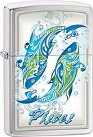 Zippo Personalized Customize Message Engraving on Backside Horoscope Zodiac Signs Lighter (Pisces)