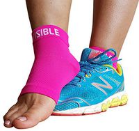 Plantar Fasciitis Compression Socks - Foot Care Sleeves - BeVisible Sports - Best for Heel, Arch & Ankle Brace Support - Boosts Circulation, Aids Relief & Fast Recovery - (Neon Pink, Large)