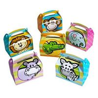 6.25-inch Zoo Animal Treat Boxes (Bulk Pack of 12 Boxes)