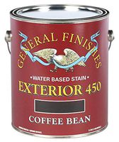 General Finishes Exterior 450 Water Based Wood Stain, 1 Gallon, Coffee Bean