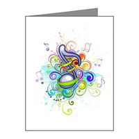 Note Card Musician Music Note Colorful HD