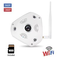 KORANG 960P 360 Degree Fisheye 3D VR Panoramic Wireless WiFi IP Security Camera with 32G SD Card