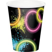 96-Count 9 Ounce Hot/Cold Paper Cups, Glow Party